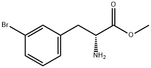 methyl (R)-2-amino-3-(3-bromophenyl)propanoate Struktur