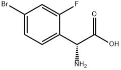(2R)-2-AMINO-2-(4-BROMO-2-FLUOROPHENYL)ACETIC ACID,1212951-11-5,结构式