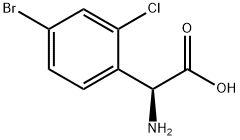 (2S)-2-AMINO-2-(4-BROMO-2-CHLOROPHENYL)ACETIC ACID Struktur