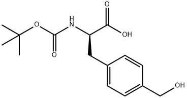 BOC-D-4-羟甲基苯丙氨酸, 1213963-23-5, 结构式