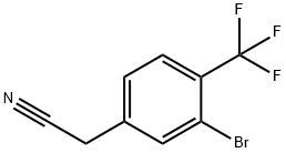3-溴-4-三氟甲基苯乙腈 结构式