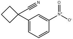 1-(3-硝基苯基)环丁烷甲腈 结构式