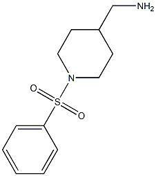 1-(苯磺酰)哌啶-4-基]甲胺盐酸 结构式