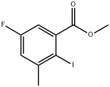 5-Fluoro-2-iodo-3-methyl-benzoic acid methyl ester Struktur