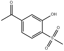 1-(3-hydroxy-4-methanesulfonylphenyl)ethan-1-one Struktur