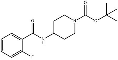 tert-Butyl 4-(2-fluorobenzamido)piperidine-1-carboxylate Struktur
