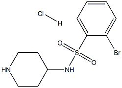 2-Bromo-N-(piperidin-4-yl)benzenesulfonamide hydrochloride Struktur