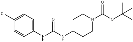 tert-Butyl 4-[3-(4-chlorophenyl)ureido]piperidine-1-carboxylate Struktur
