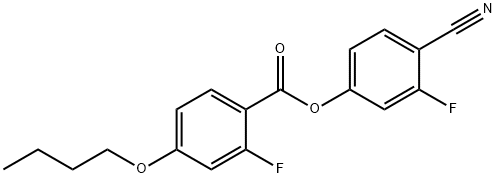 4-CYANO-3-FLUOROPHENYL 4-BUTOXY-2-FLUOROBENZOATE 结构式