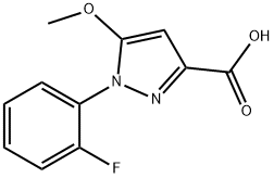 1-(2-氟苯基)-5-甲氧基-1H-吡唑-3-羧酸, 1239726-11-4, 结构式