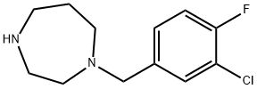 1-[(3-chloro-4-fluorophenyl)methyl]-1,4-diazepane Struktur