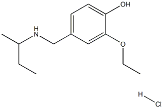 4-{[(butan-2-yl)amino]methyl}-2-ethoxyphenol hydrochloride Struktur