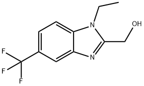 (1-Ethyl-5-trifluoromethyl-1H-benzoimidazol-2-yl)-methanol Struktur