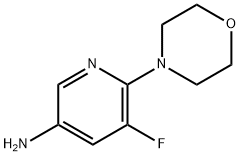 5-Fluoro-6-morpholin-4-yl-pyridin-3-ylamine 结构式