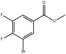 3-ブロモ-4,5-ジフルオロ安息香酸メチル 化学構造式