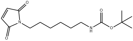 N-[N'-(tert-butyloxycarbonyl)-6-aminohexyl]maleimide Struktur