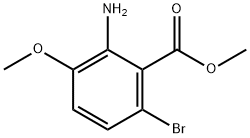 2-氨基-6-溴-3-甲氧基苯甲酸甲酯,1247385-32-5,结构式
