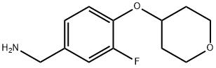 [3-Fluoro-4-(oxan-4-yloxy)phenyl]methanamine Structure