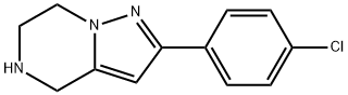 2-(4-CHLOROPHENYL)-4,5,6,7-TETRAHYDROPYRAZOLO[1,5-A]PYRAZINE, 1250443-87-8, 结构式