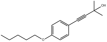 3-Butyn-2-ol, 2-methyl-4-[4-(pentyloxy)phenyl]- Structure