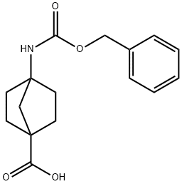 4-(Benzyloxycarbonylamino)bicyclo[2.2.1]heptane-1-carboxylic acid Struktur