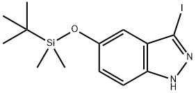 5-((tert-butyldimethylsilyl)oxy)-3-iodo-1H-indazole Structure