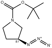 (3S)-1-Boc-3-azido-pyrrolidine, 125552-56-9, 结构式