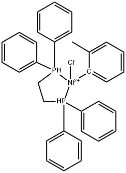 顺式-[1,2-双(二苯基膦基)乙烷](2-甲基苯基)镍(II)氯化物, 1256262-67-5, 结构式