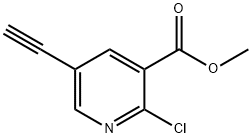 2-氯-5-乙炔基吡啶-3-甲酸甲酯 结构式