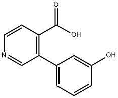 3-(3-hydroxyphenyl)isonicotinic acid,1258625-15-8,结构式
