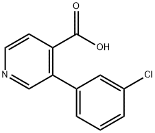 3-(3-chlorophenyl)isonicotinic acid 结构式