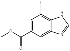7-Iodo-3H-benzoimidazole-5-carboxylic acid methyl ester 化学構造式