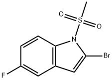 5-氟-2-溴-1-甲磺酰基-1H-吲哚, 1259577-03-1, 结构式