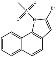 1H-Benz[g]indole, 2-bromo-1-(methylsulfonyl)- 化学構造式