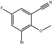 3-Bromo-5-fluoro-2-methoxybenzonitrile Structure