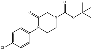 TERT-BUTYL 4-(4-CHLOROPHENYL)-3-OXOPIPERAZINE-1-CARBOXYLATE 结构式