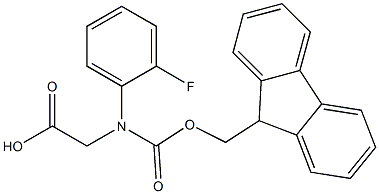 N-FMOC-R-2-氟苯甘氨酸, 1260587-21-0, 结构式