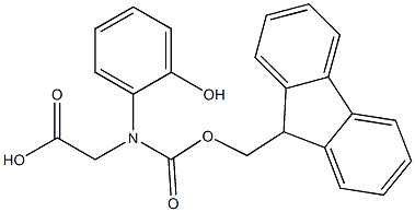 FMOC-R-2-羟基苯甘氨酸, 1260587-23-2, 结构式