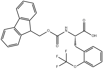 N-FMOC-2-(三氟甲氧基)-L-苯丙氨酸,1260593-24-5,结构式