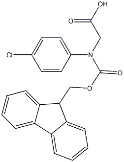 N-FMOC-R-4-氯苯甘氨酸, 1260603-56-2, 结构式