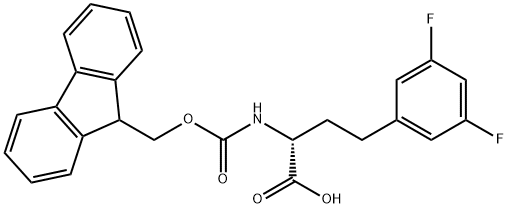 (R)-a-(Fmoc-amino)-3,5-difluorobenzenebutanoic acid Structure