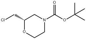 (S)-2-(氯甲基)吗啉-4-羧酸叔丁酯, 1260611-32-2, 结构式
