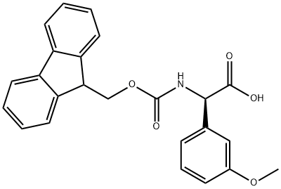 (R)-a-(Fmoc-amino)-3-methoxybenzeneacetic acid Struktur