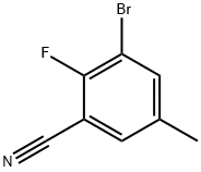 3-BROMO-2-FLUORO-5-METHYLBENZONITRILE Structure