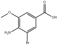 4-Amino-3-bromo-5-methoxy-benzoic acid Struktur