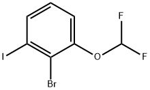 2-bromo-1-(difluoromethoxy)-3-iodobenzene,1261670-37-4,结构式