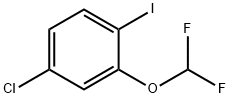 4-chloro-2-(difluoromethoxy)-1-iodobenzene 结构式