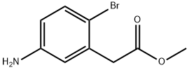 5-氨基-2-溴苯乙酸甲酯 结构式