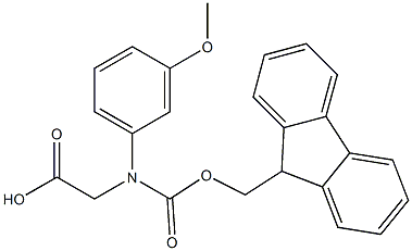 N-FMOC-RS-3-甲氧基苯甘氨酸, 1262638-48-1, 结构式
