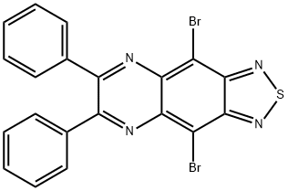 4,9-二溴-6,7-二苯基-苯并[C][1,2,5]噻二唑并[3,4-G]喹喔啉, 1262727-09-2, 结构式